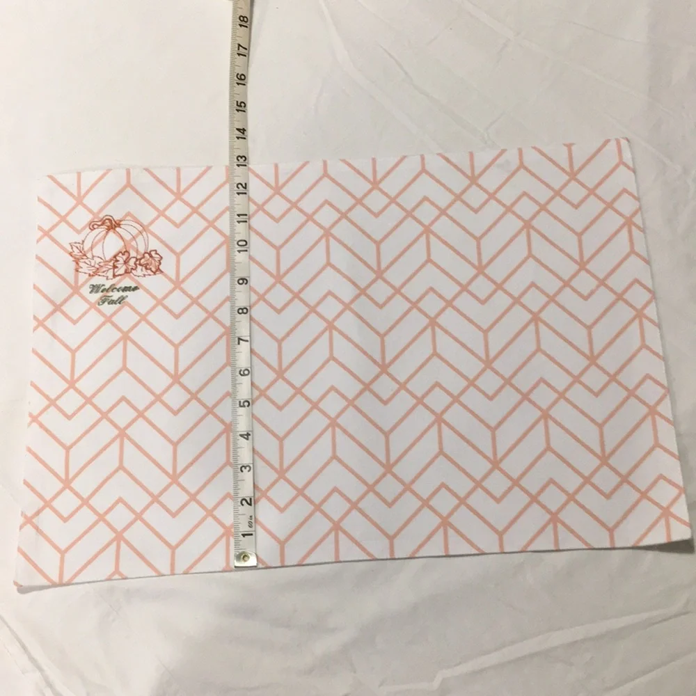 4 Cloth Placemats With Pumpkin Accents NEW Handmade